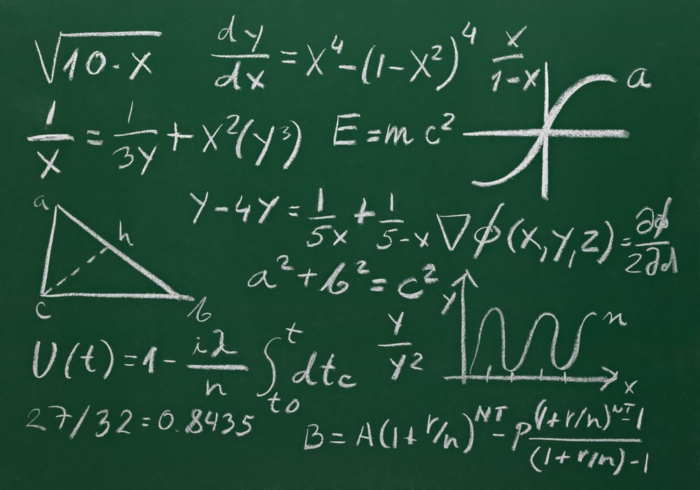 close up of math formulas on a blackboard-1