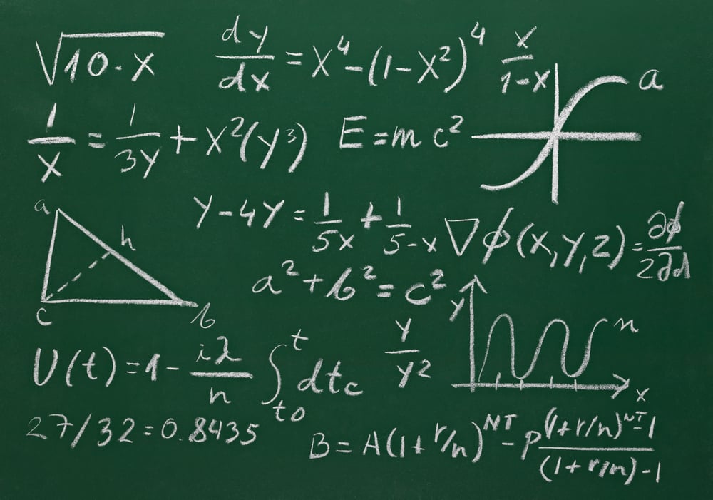 close up of math formulas on a blackboard close up of math formulas on a blackboard